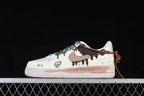 All categories Nk Air Force 1 Air Force series Nk Air Force 1 Low Nike Air Force 1'07 Low "Mint Doodle" Hand-painted graffiti Lime stains Air Force 1 low-top casual sneakers DZ1382-121